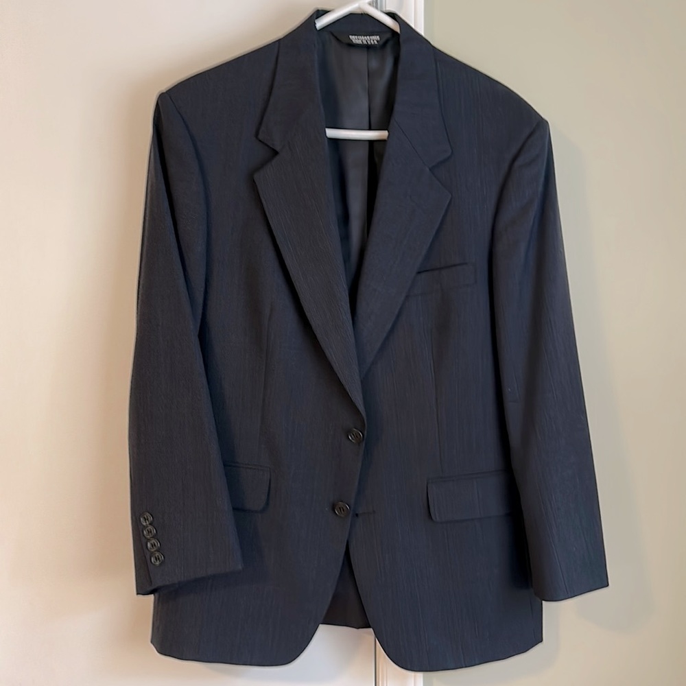 Textured dark blue / grey dinner jacket - size 38S
